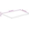 vidaXL Dessus de table bord vivant 70x60x3,8 cm bois de manguier brut
