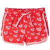 Short pour enfants avec cordon de serrage rouge 128