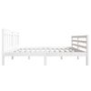 vidaXL Cadre de lit sans matelas blanc bois massif