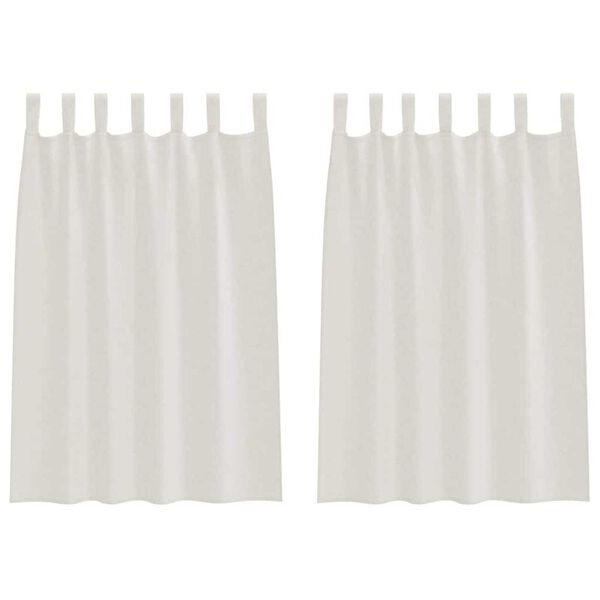 vidaXL Rideau en Voile 2 pcs Crème 140 x 140 cm Polyester