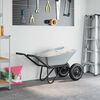 vidaXL Brouette Argent et noir 137 x 60 x 65,5 cm Acier