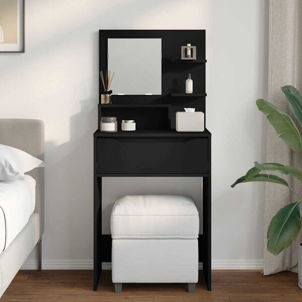 vidaXL Tables de maquillage pour chambre Noir 80 x 39,6 x 135 cm