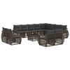 vidaXL Ensemble de canap&eacute; de jardin 13 pcs Gris et Gris fonc&eacute;