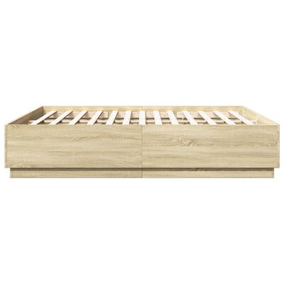 vidaXL Cadre de lit sans matelas chêne sonoma 180x200 cm