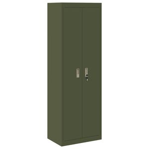 vidaXL Armoire de rangement 2 pcs Vert olive 60 x 40 x 180 cm
