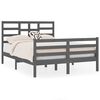 vidaXL Cadre de lit sans matelas gris bois massif 120x190 cm