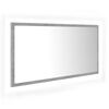 vidaXL Miroir &agrave; LED de salle de bain Gris b&eacute;ton 90x8,5x37 cm Acrylique