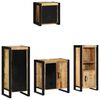 vidaXL Ensemble de mobilier de salle de bain avec &eacute;tag&egrave;re 4 pcs