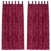 vidaXL Rideaux en velours 2 pcs Rouge bordeaux 245 x 140 cm Velours