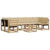 vidaXL Ensemble de canap&eacute;s d'ext&eacute;rieur 8 pc Blanc et Beige