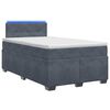 vidaXL Lit de box spring avec matelas et LED Gris fonc&eacute; 120 x 190 cm