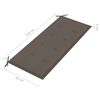 vidaXL Banc de jardin avec coussin 135 cm Bois d'acacia massif