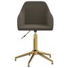 vidaXL Chaises pivotantes &agrave; manger lot de 6 gris fonc&eacute; velours