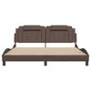 vidaXL Cadre de lit Viana avec LED sans matelas marron 180x200 cm