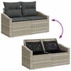 vidaXL Ensemble de canapé de jardin 7 pcs Gris clair 55 x 62 x 69 cm