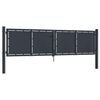 vidaXL Portail de jardin en acier 300x100 cm anthracite