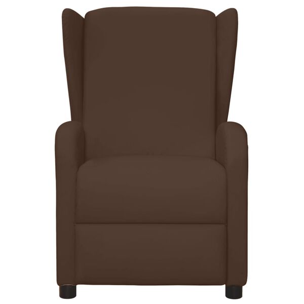 vidaXL Fauteuil de massage Marron Similicuir