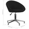 vidaXL Chaises pivotantes &agrave; manger lot de 6 noir tissu