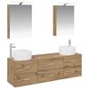 vidaXL Ensemble de mobilier de salle de bain 5 pc Ch&ecirc;ne artisanal