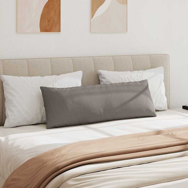 vidaXL Coussins de canap&eacute; 2 pcs Taupe 120 x 40 cm tissu