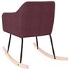 vidaXL Chaise &agrave; bascule Violet Tissu