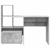 vidaXL Bureau Gris b&eacute;ton 131,5 x 50 x 106,5 cm Bois d'ing&eacute;nierie