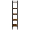 vidaXL Biblioth&egrave;que &agrave; 5 niveaux ch&ecirc;ne fum&eacute; 56x31,5x174 cm