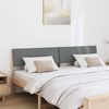 vidaXL T&ecirc;te de lit capitonn&eacute;e Gris fonc&eacute; 200 cm Pin massif