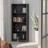 vidaXL Biblioth&egrave;que &agrave; 4 niveaux Gris brillant Bois d&rsquo;ing&eacute;nierie