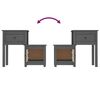 vidaXL Tables de chevet 2 pcs Gris 79,5x38x65,5 cm Bois de pin massif