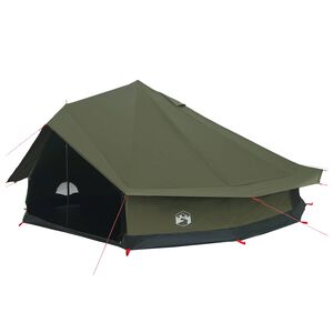 vidaXL Tente familiale 12 personne Vert arm&eacute;e Polycoton
