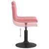 vidaXL Chaises pivotantes &agrave; manger lot de 2 rose velours