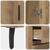 vidaXL Haut Armoire 2 pcs Ch&ecirc;ne artisanal Bois Agglom&eacute;r&eacute; et Verre