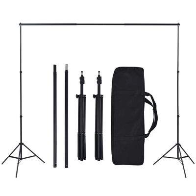 vidaXL Kit de studio photo avec toiles de fond, lampes et parapluies