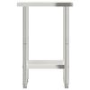 vidaXL Table de travail de cuisine 55x55x85 cm acier inoxydable