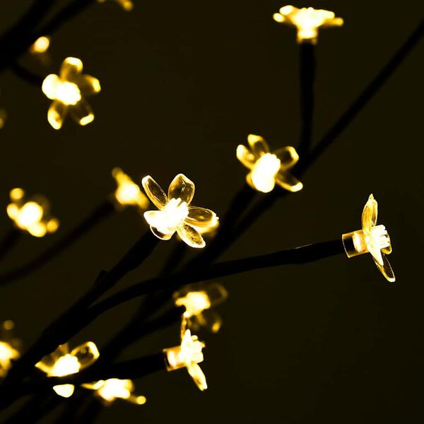 vidaXL Arbre &agrave; LED fleur de cerisier 84 LED Blanc chaud 120 cm