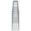 vidaXL Paniers &agrave; gabions arqu&eacute;s 9 pcs 400x30x80/100 cm Fer galvanis&eacute;