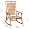 vidaXL Chaise &agrave; bascule avec coussin Bambou