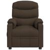vidaXL Fauteuil de massage Marron fonc&eacute; Tissu