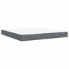 vidaXL Sommier &agrave; lattes de lit et matelas Gris fonc&eacute; 180x200cm Velours