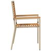 vidaXL Chaises empilables de jardin 4 pcs Marron et beige