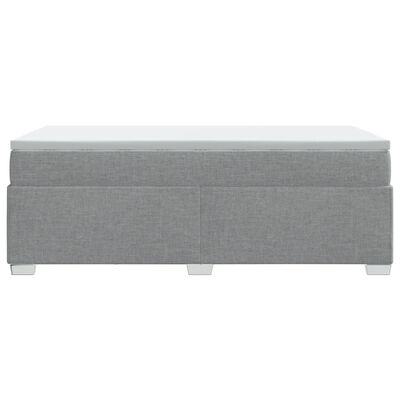 vidaXL Sommier à lattes de lit avec matelas Gris clair 90x200 cm Tissu