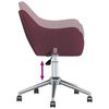 vidaXL Chaises pivotantes &agrave; manger lot de 6 violet tissu