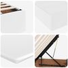vidaXL Lit avec rangement et matelas Blanc 140 x 190 cm Simili cuir