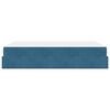 vidaXL Cadre de lit avec matelas avec matelas 2 pcs Bleu Velours