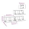 vidaXL Ensemble de meubles TV 4 pcs Ch&ecirc;ne sonoma Bois d'ing&eacute;nierie