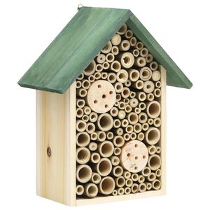 vidaXL Hôtel à insectes 2 pcs 23x14x29 cm Bois de sapin massif