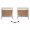 vidaXL Tables de chevet 2 pcs blanc 45x34x44,5 cm bois d'ing&eacute;nierie