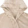 vidaXL Peignoir avec capuche Beige s Flanelle
