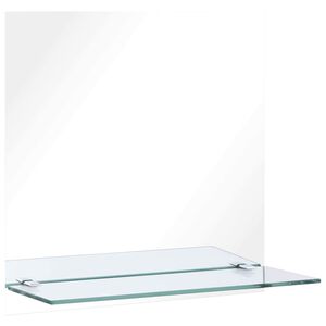 vidaXL Miroir mural avec &eacute;tag&egrave;re 30x30 cm Verre tremp&eacute;